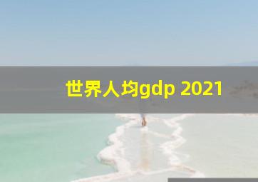 世界人均gdp 2021